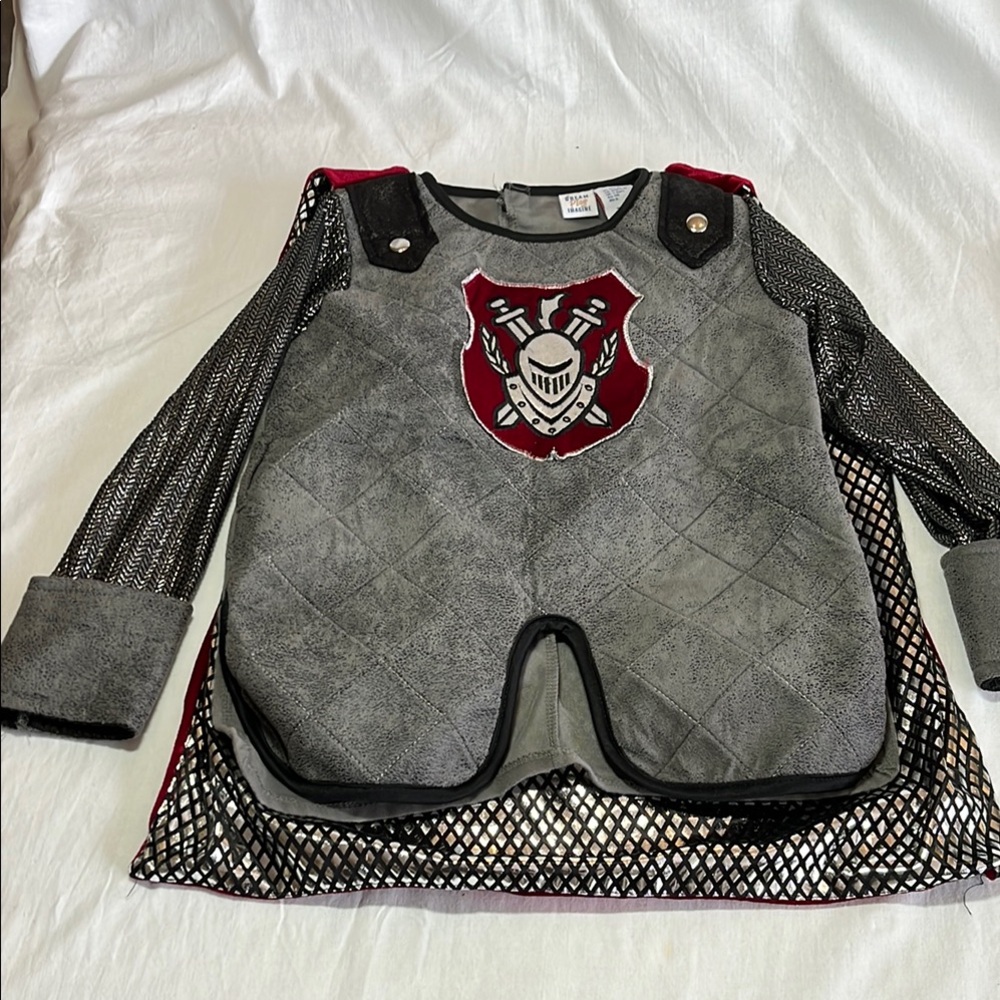 5-6 yrs Gray and Red Knight Costume Top